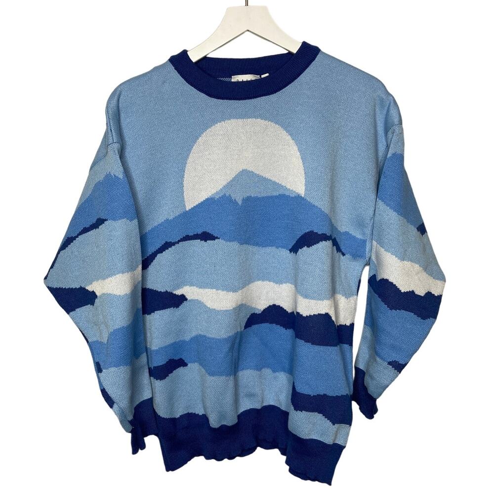 Daisy Street Blue Mountain Sunset Sweater - Women's Size XXL